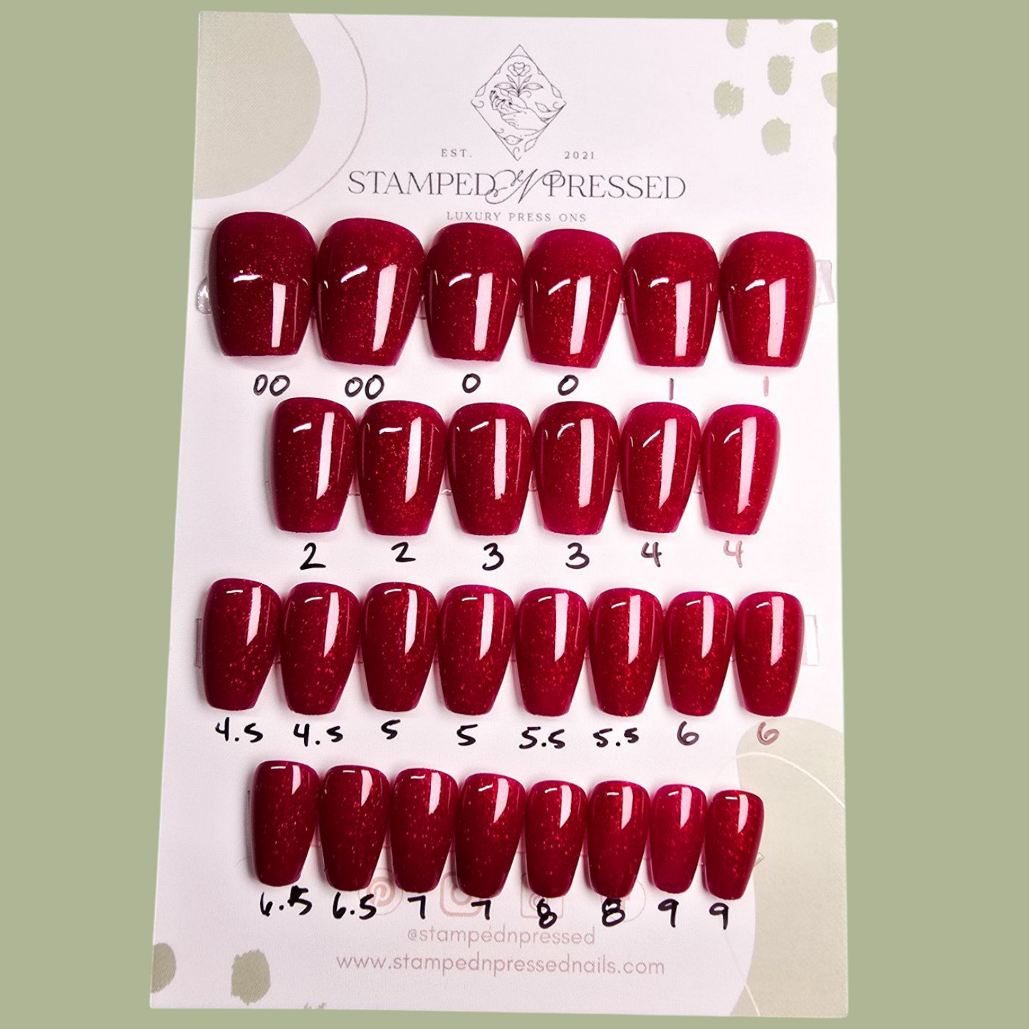 Ruby Slippers - XShort COffin - 20+ Nails