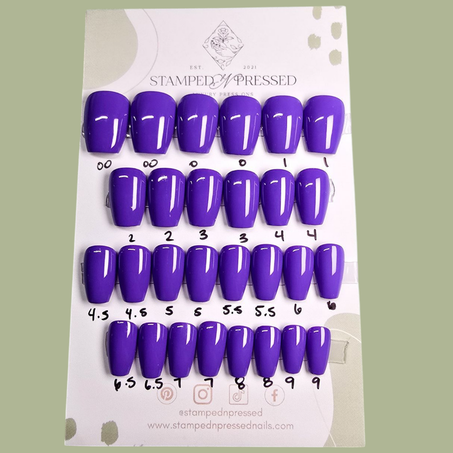 Violet - XShort Coffin - 20+ Nails