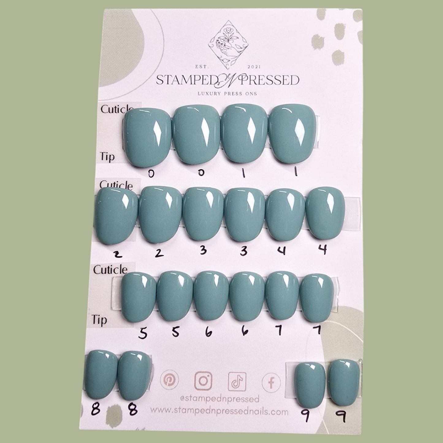 Sage - XXShort Round - 20+ Nails