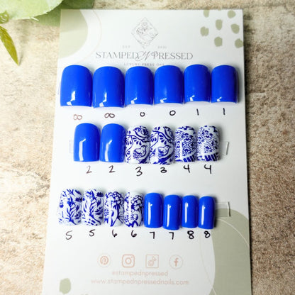 Fine China - XShort Square - 20+ Nails