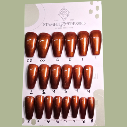 Browns #1 - Medium Coffin - 20+ Nails